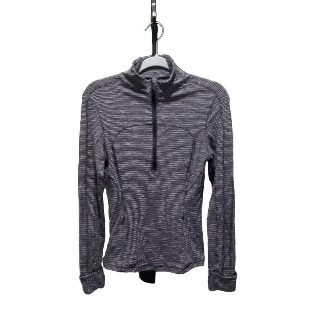 Lululemon Rulu Pace Setter Half Zip Pullover Women's Size 6 Gray Athletic Top